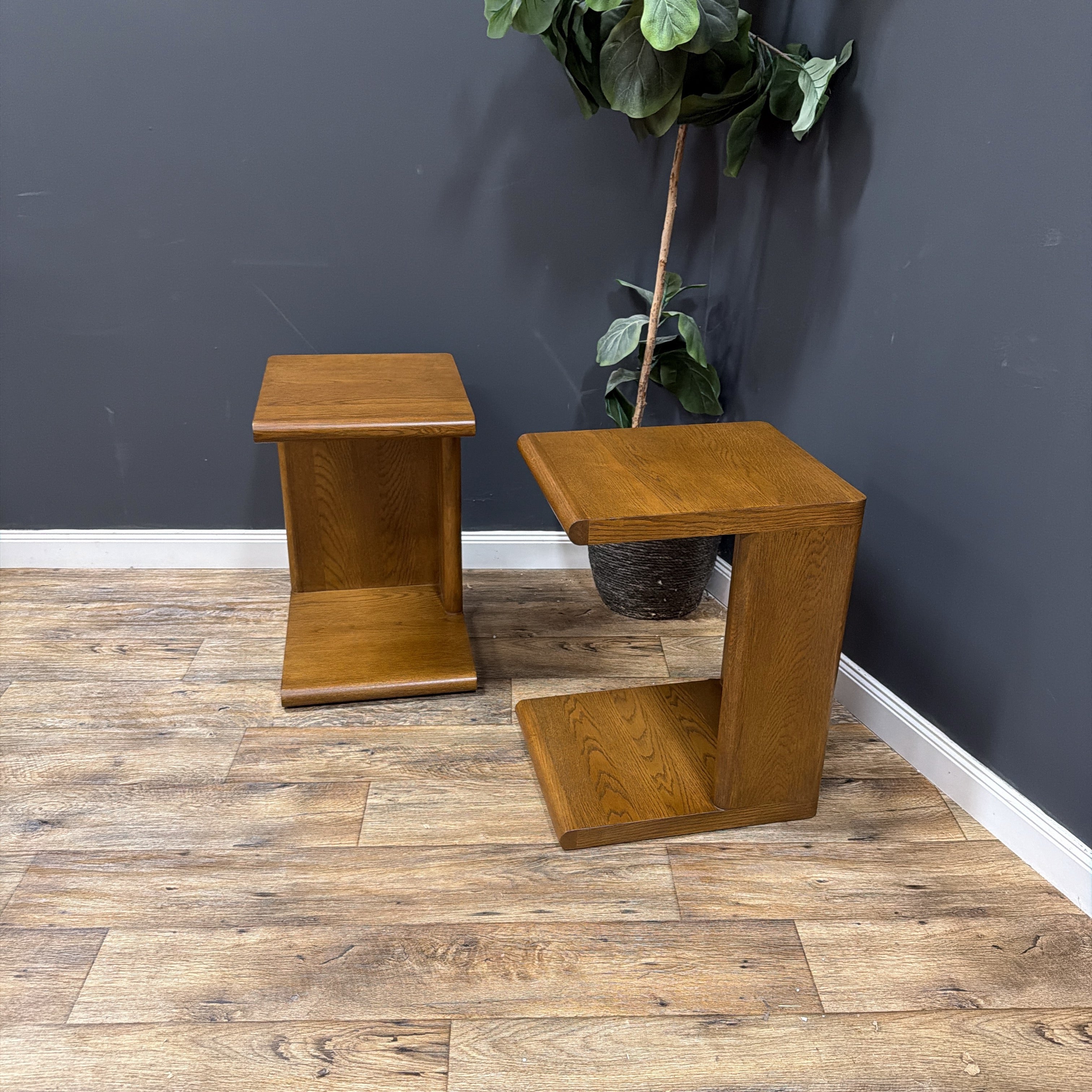 Article - Torme C Side Table - Smoked Oak - Set of 2