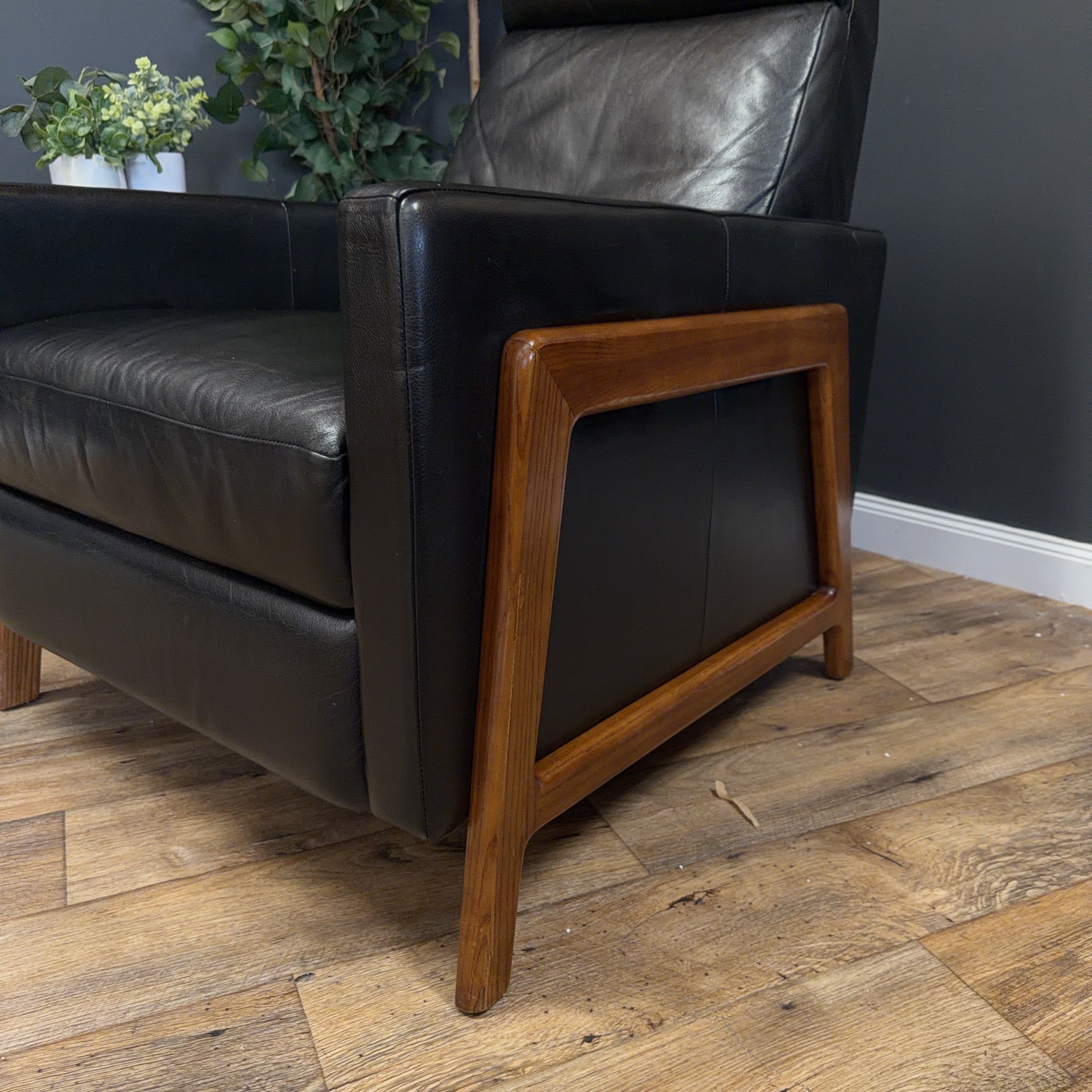 West Elm - Spencer Wood-Framed Leather Recliner - price by ea. 2 available