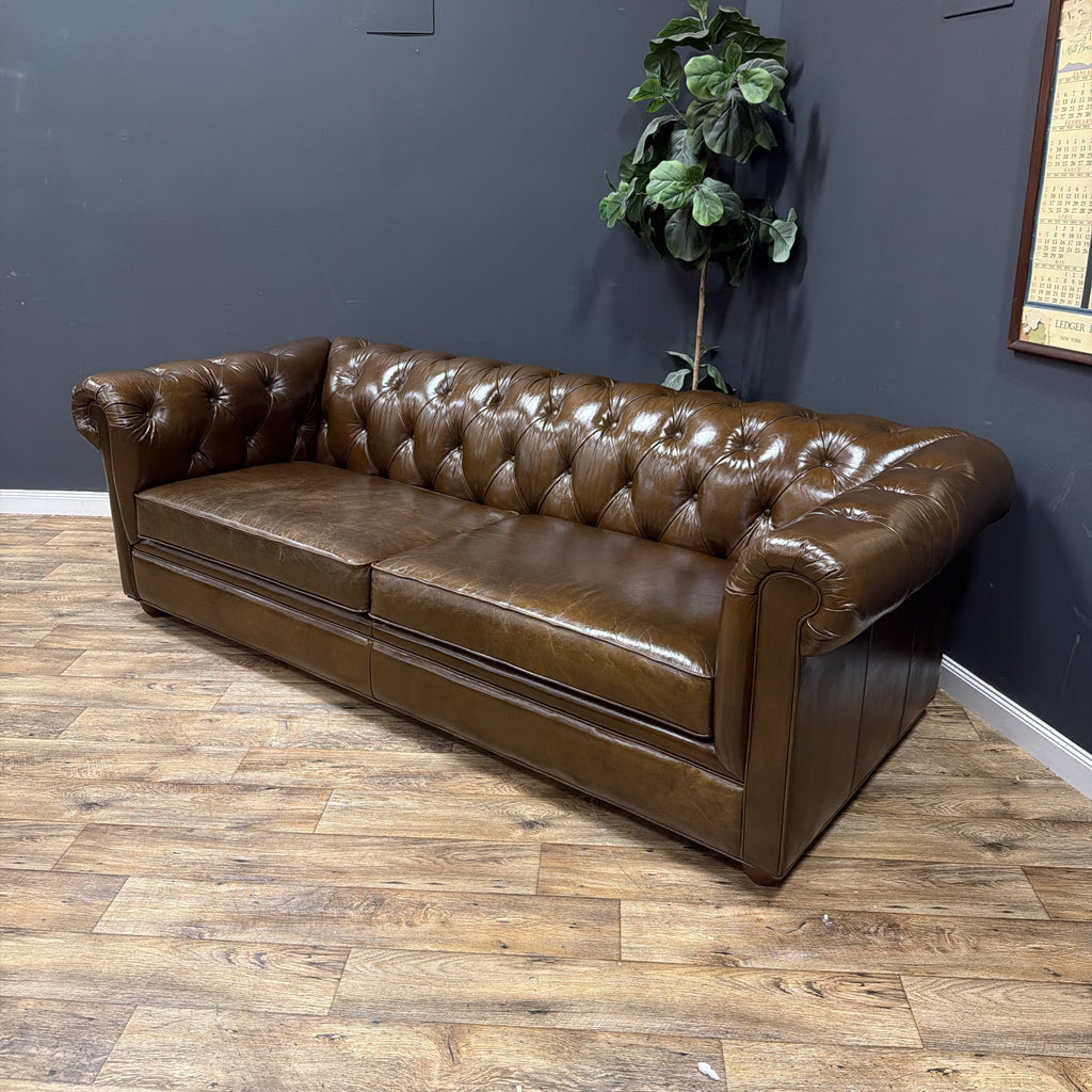 Pottery Barn Chesterfield Leather Sofa 96" Grand Sofa