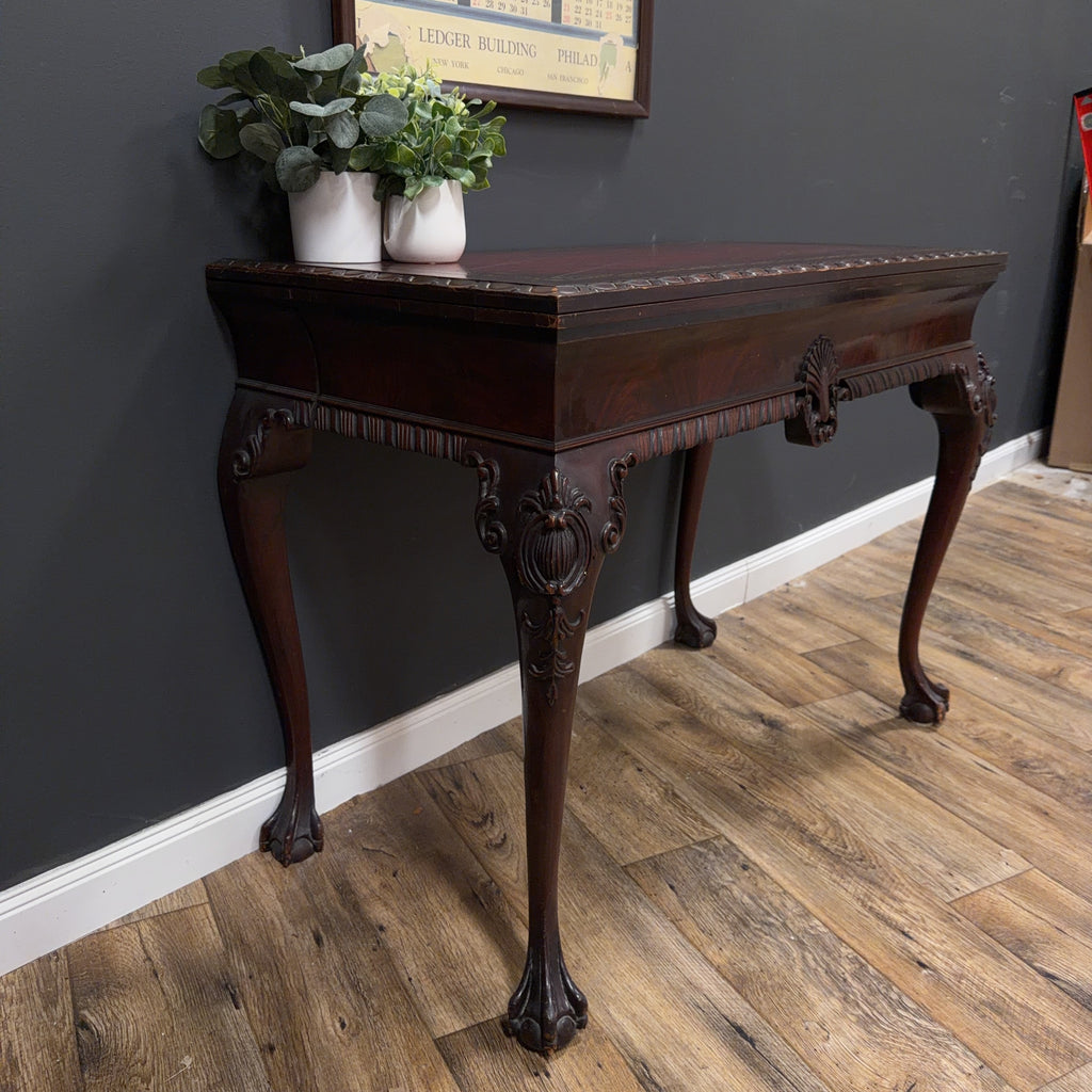 Chippendale Style Mahogany Card Table