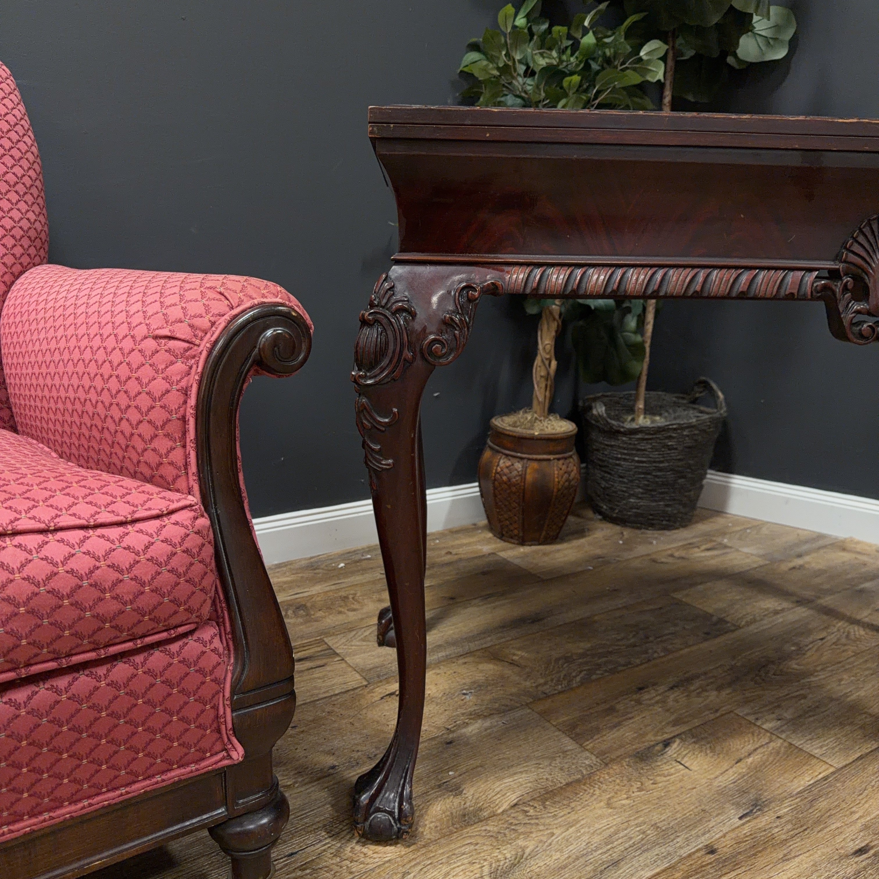 Chippendale Style Mahogany Card Table