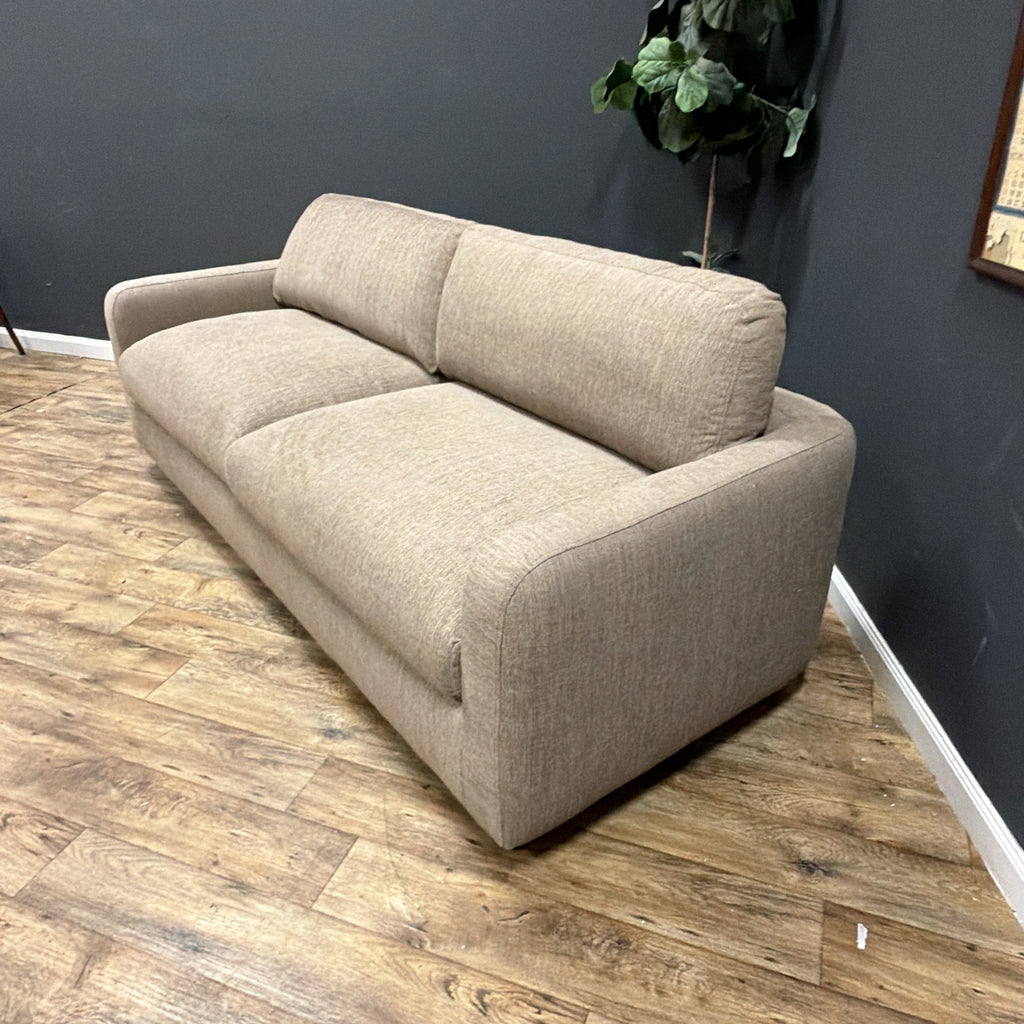 Vati 92” Sofa and Lounge Chair Set – Honey Oak / Buckler Brown