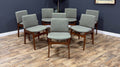 Article Nosh Dining Chair - Walnut And Hemlock Green - set of 8