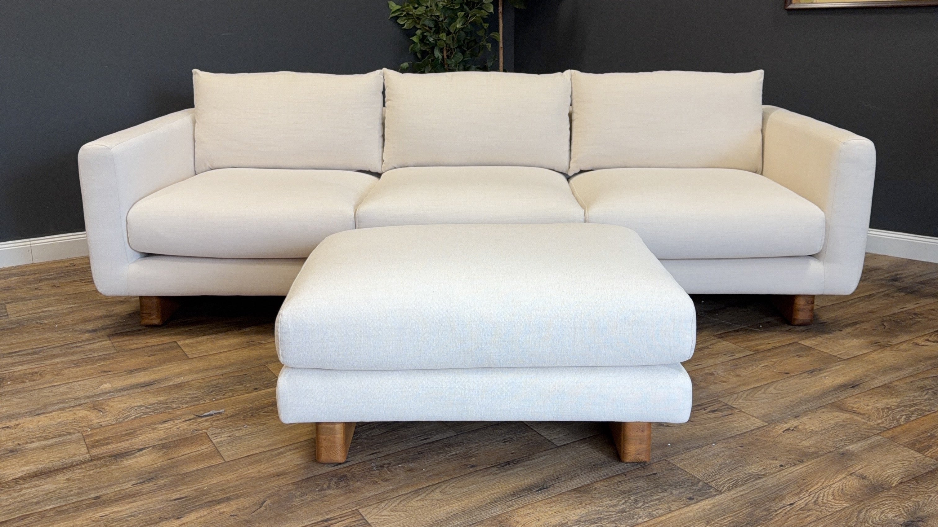 Kalok 92” Sofa — Buckler Ivory (Article)