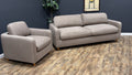 Vati 92” Sofa and Lounge Chair Set – Honey Oak / Buckler Brown
