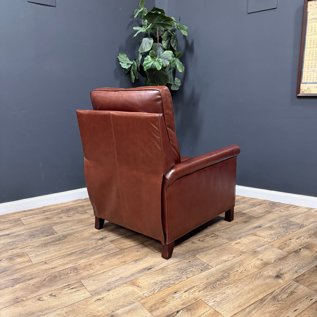 Pottery Barn Tyler Roll Arm Leather Recliners - Marching Pair