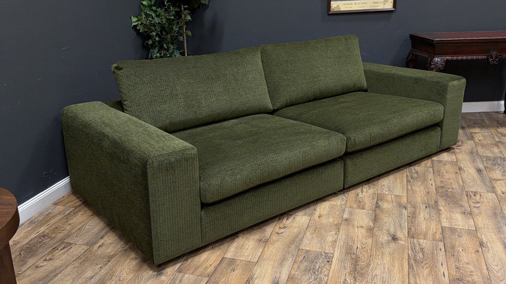 Beta 98" Modular Sofa - Cypress Green (Article)