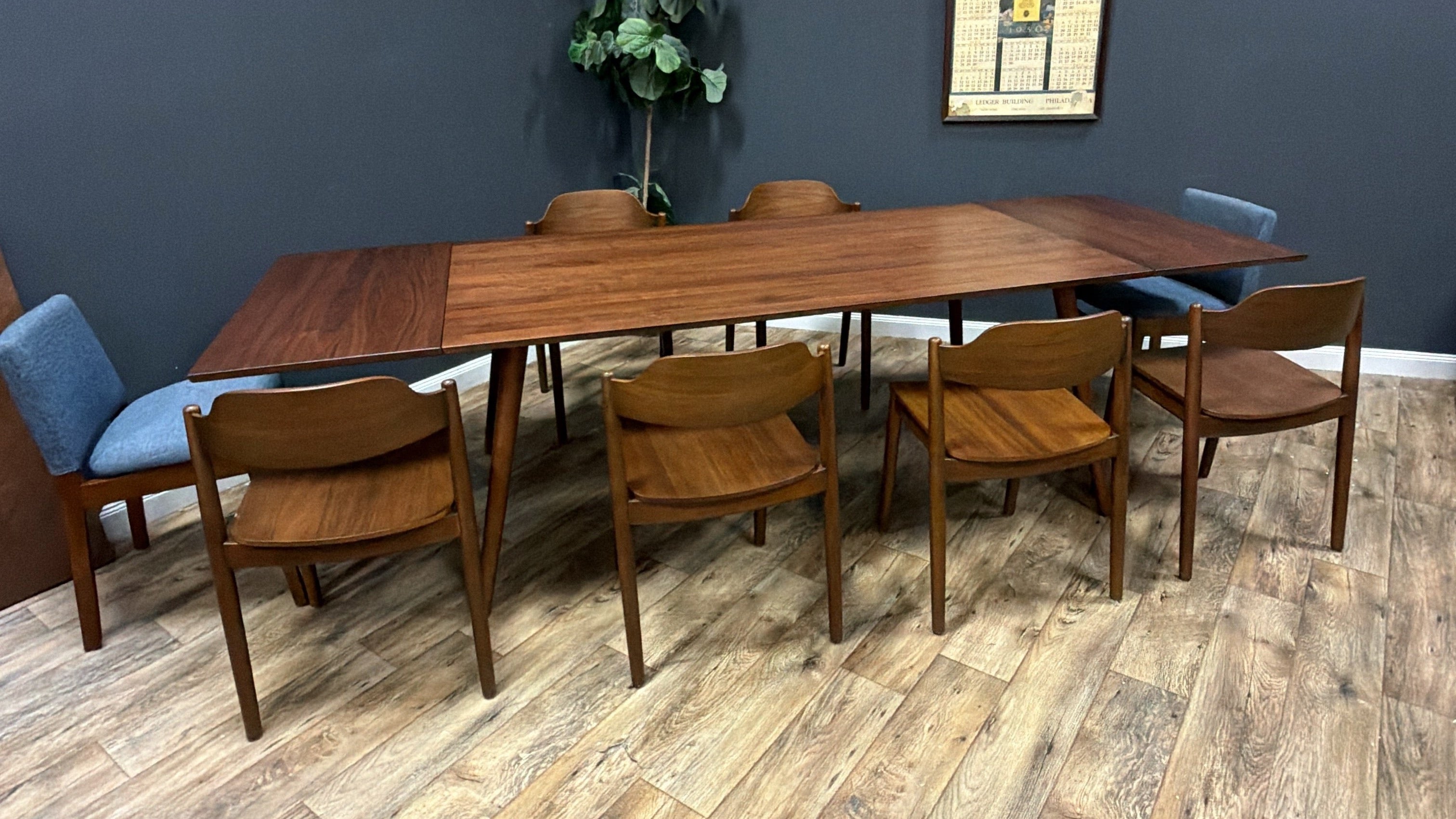 Article Seno 71" - 110" Extendable Dining Table - Walnut - Table only