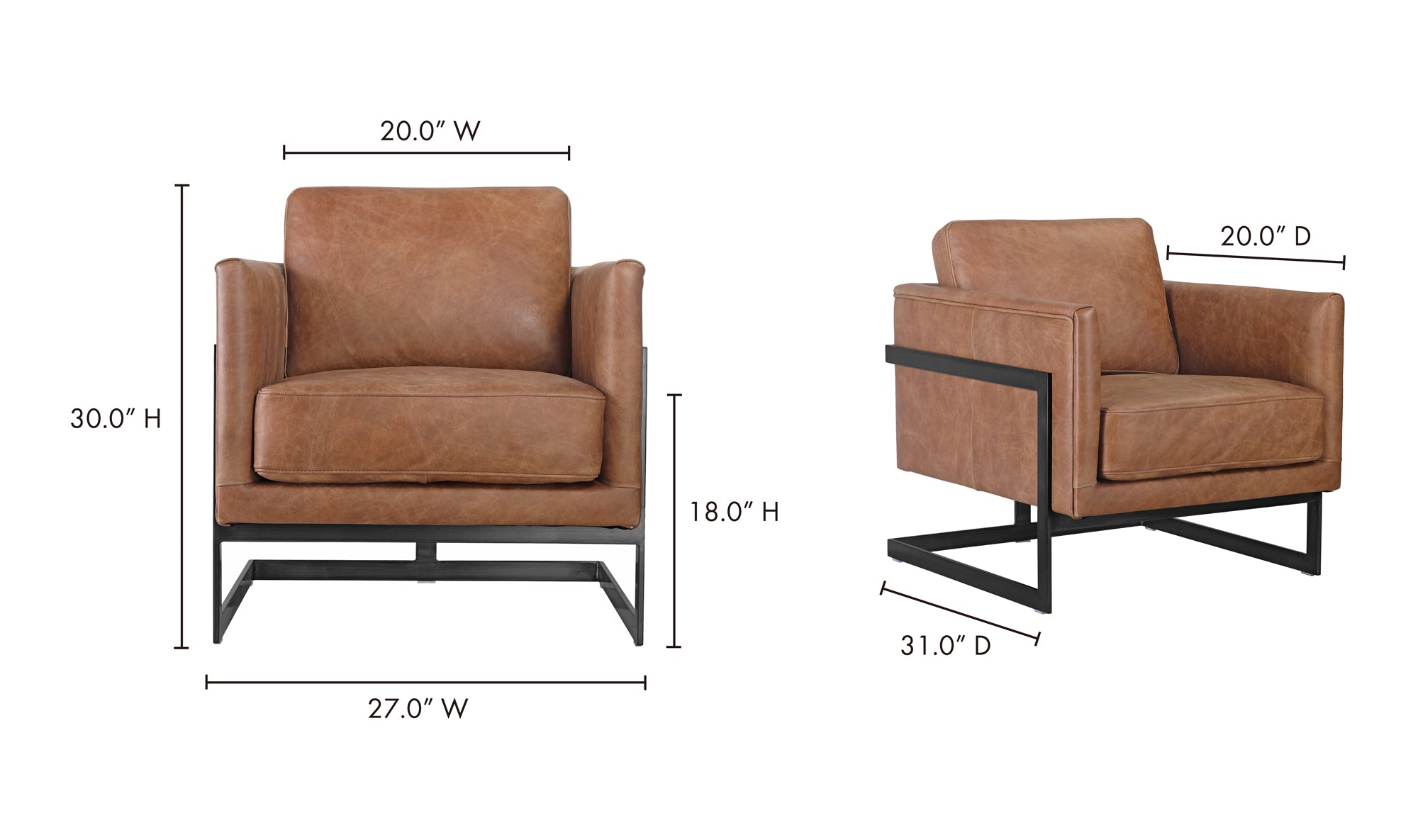 Luxley Club Chair Brown