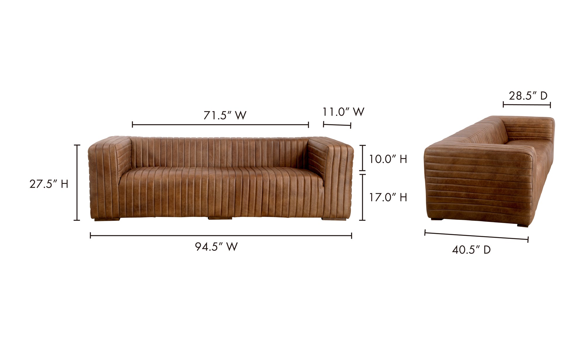 Castle Sofa Light Brown