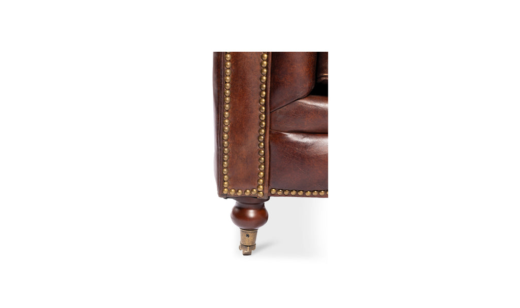 Birmingham Sofa Dark Brown Leather