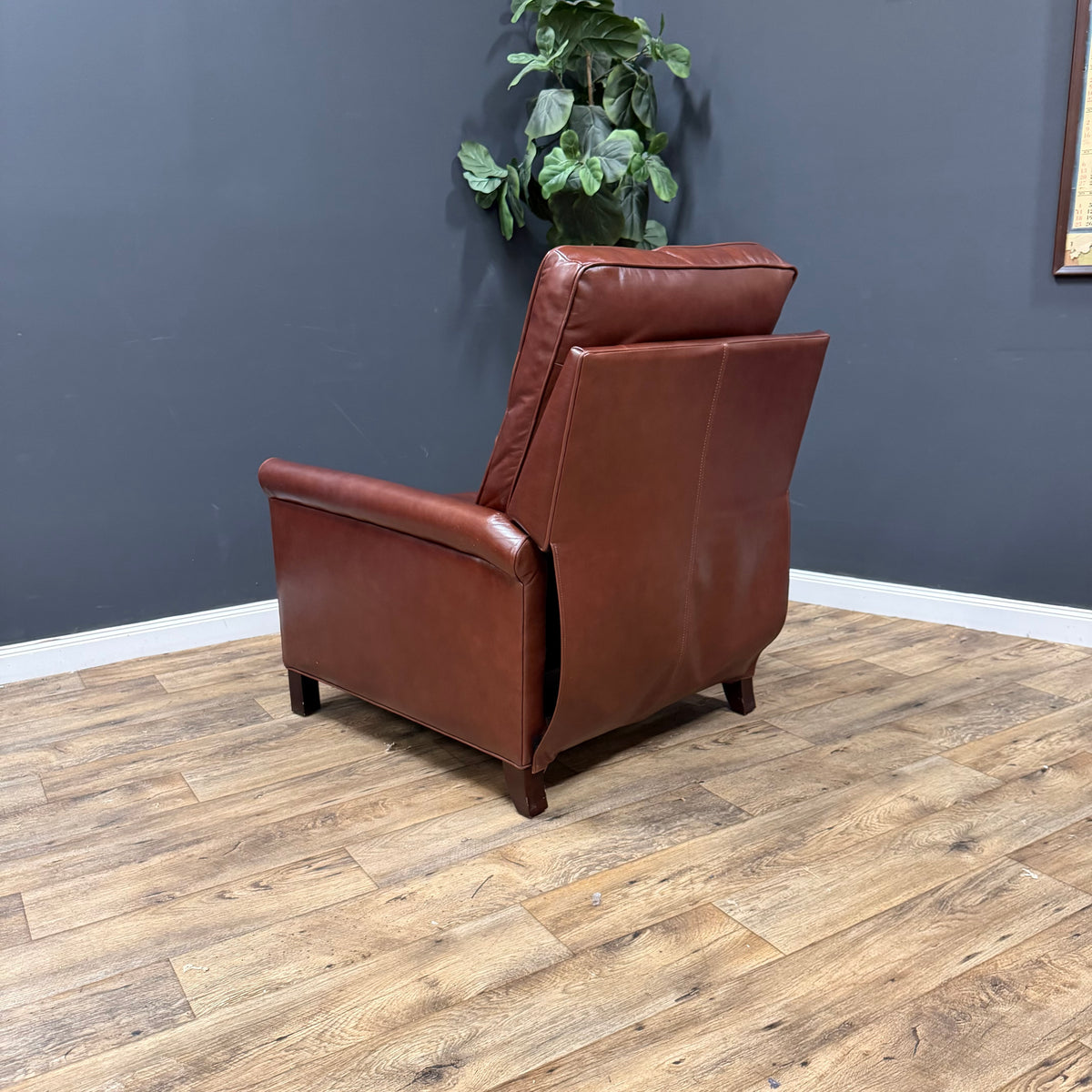 Pottery Barn Tyler Roll Arm Leather Recliners - Marching Pair