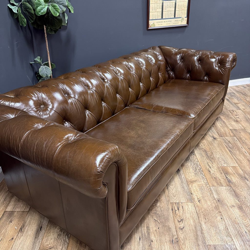 Pottery Barn Chesterfield Leather Sofa 96" Grand Sofa
