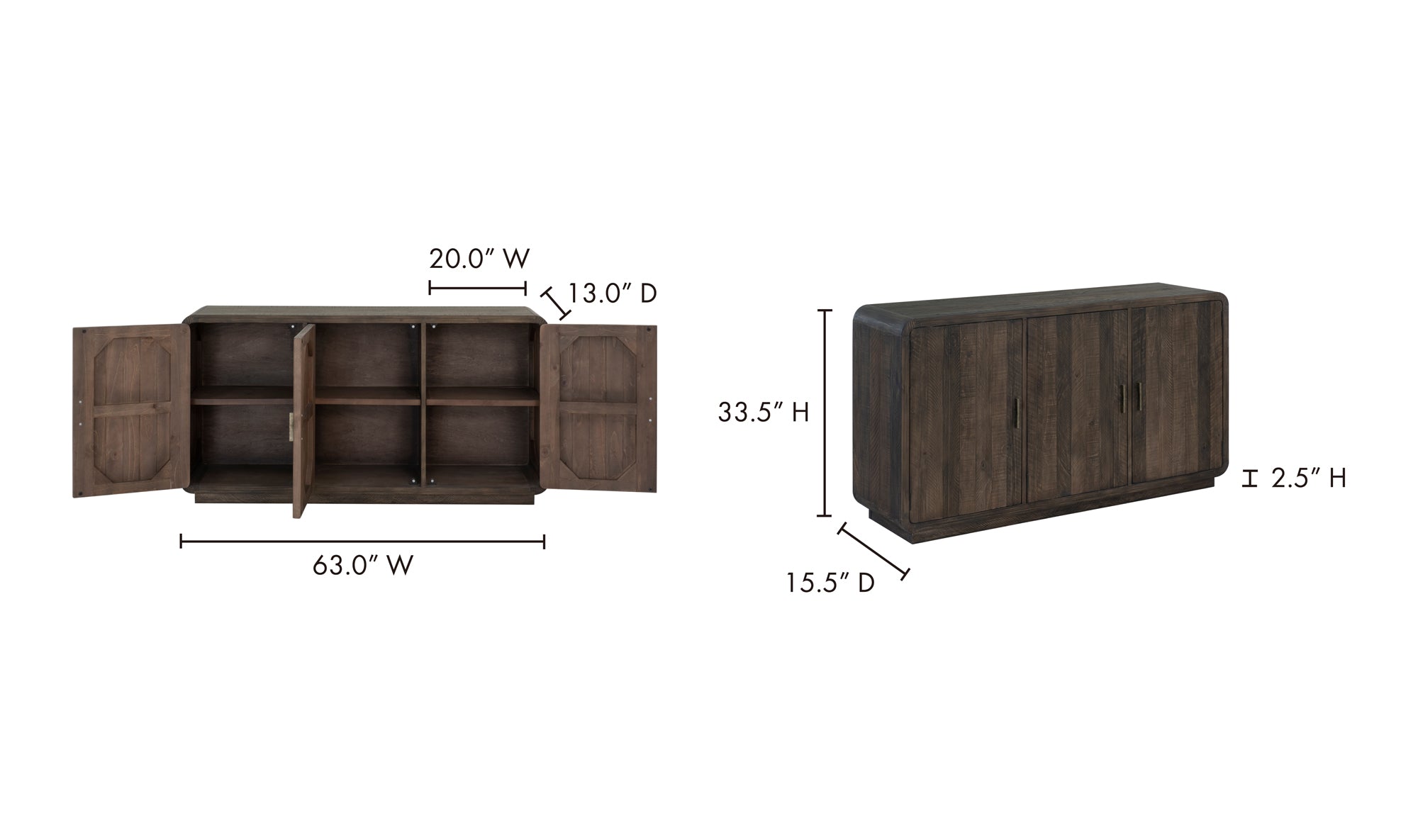 Monterey Sideboard Aged Brown
