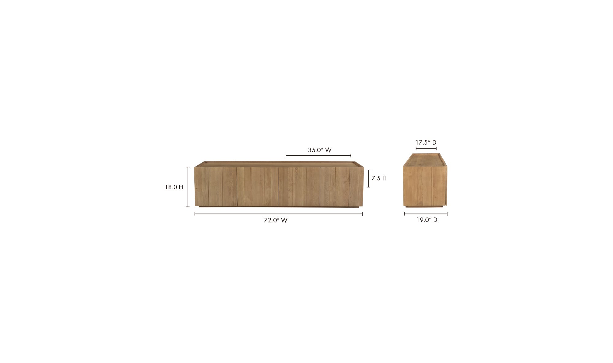 Plank Media Cabinet Natural