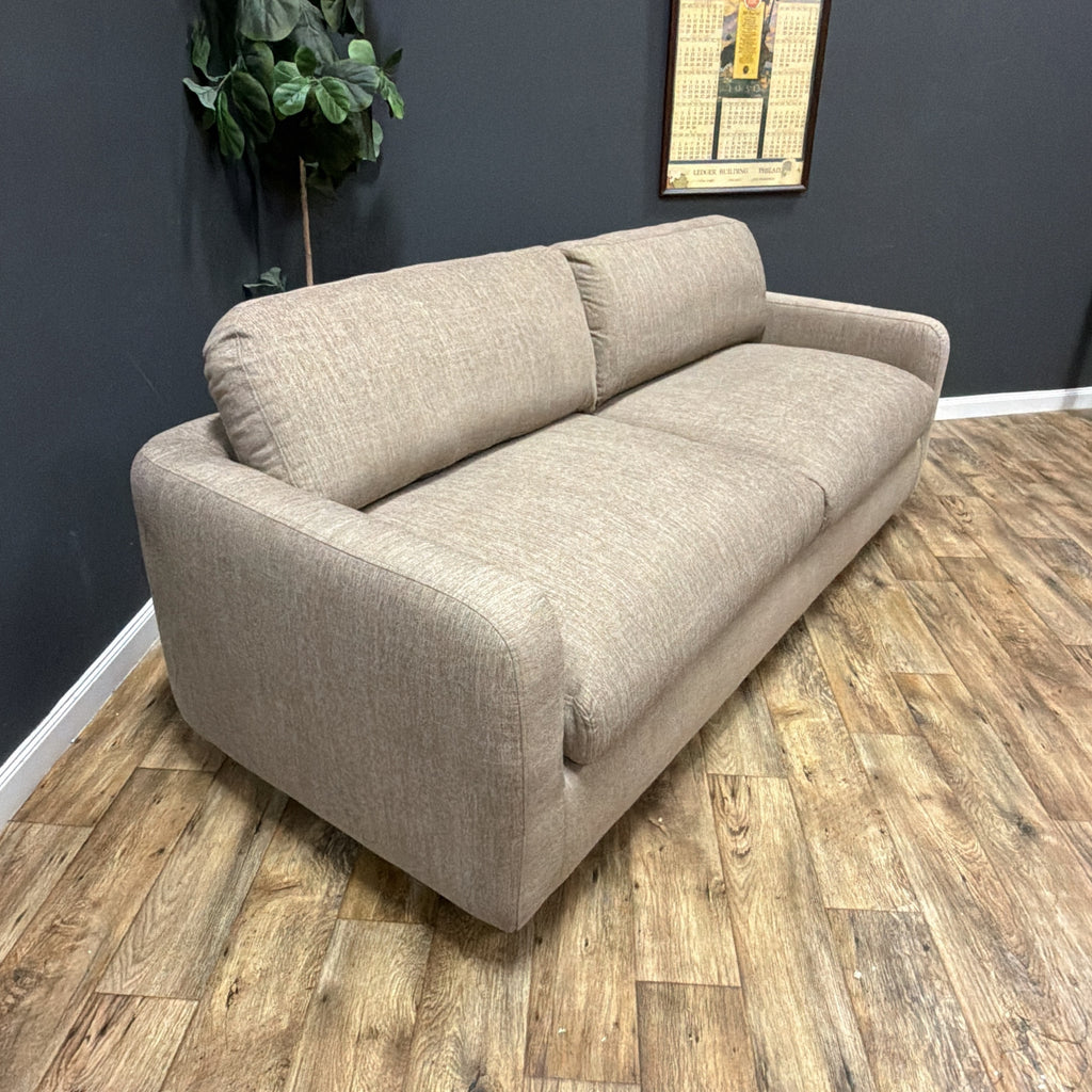 Vati 92” Sofa and Lounge Chair Set – Honey Oak / Buckler Brown