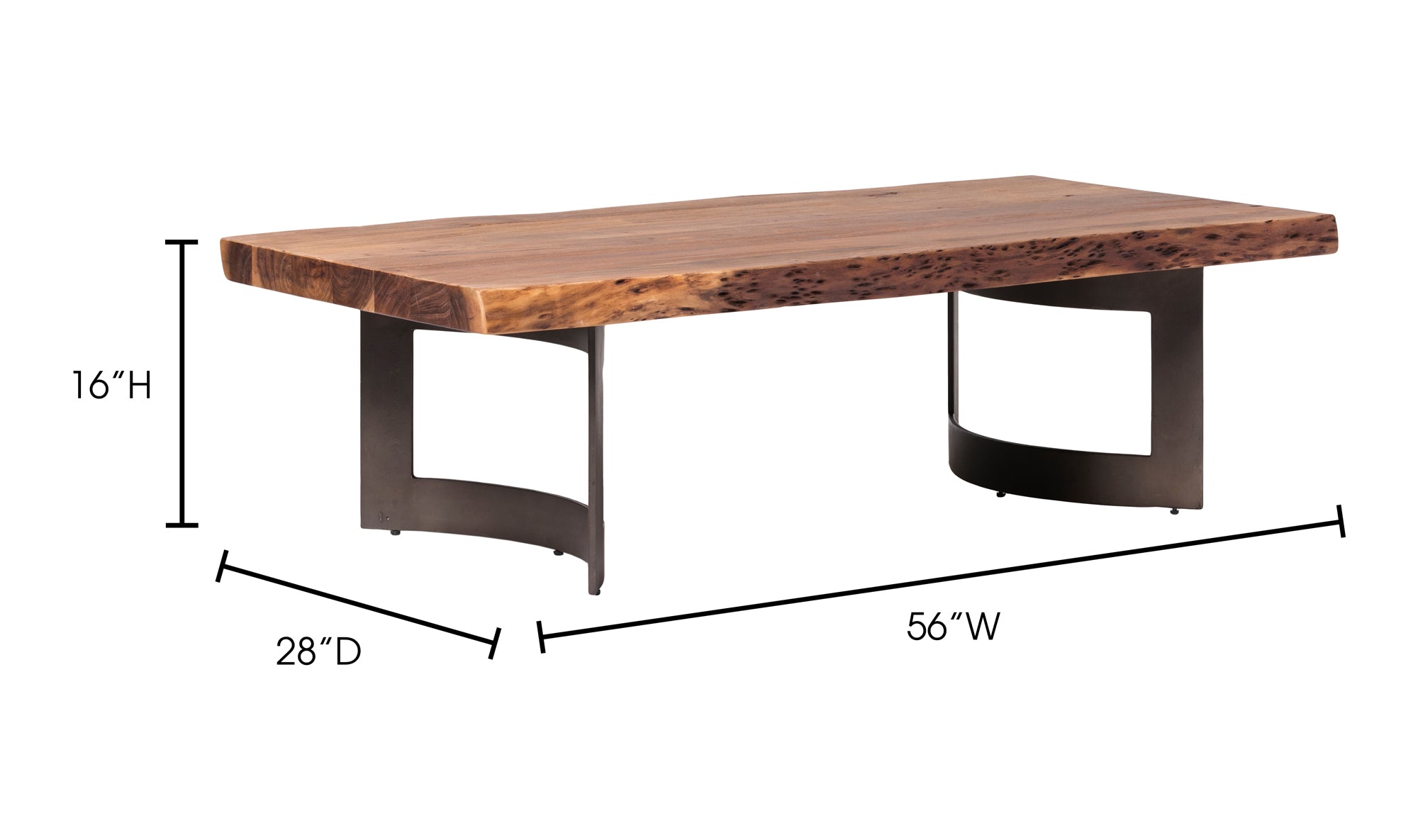 Bent Coffee Table Brown