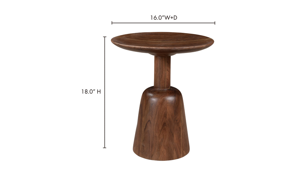 Nels End Table Dark Brown