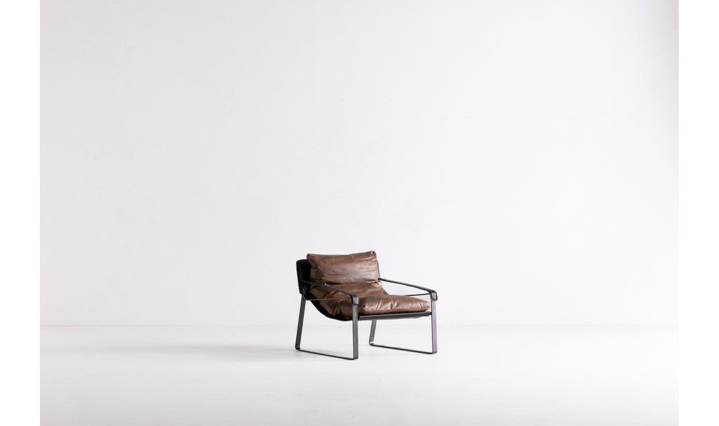 Connor Club Chair Open Road Brown Leather