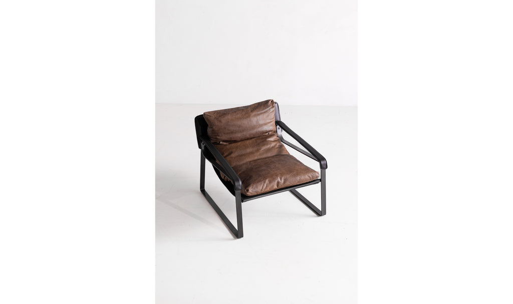 Connor Club Chair Open Road Brown Leather
