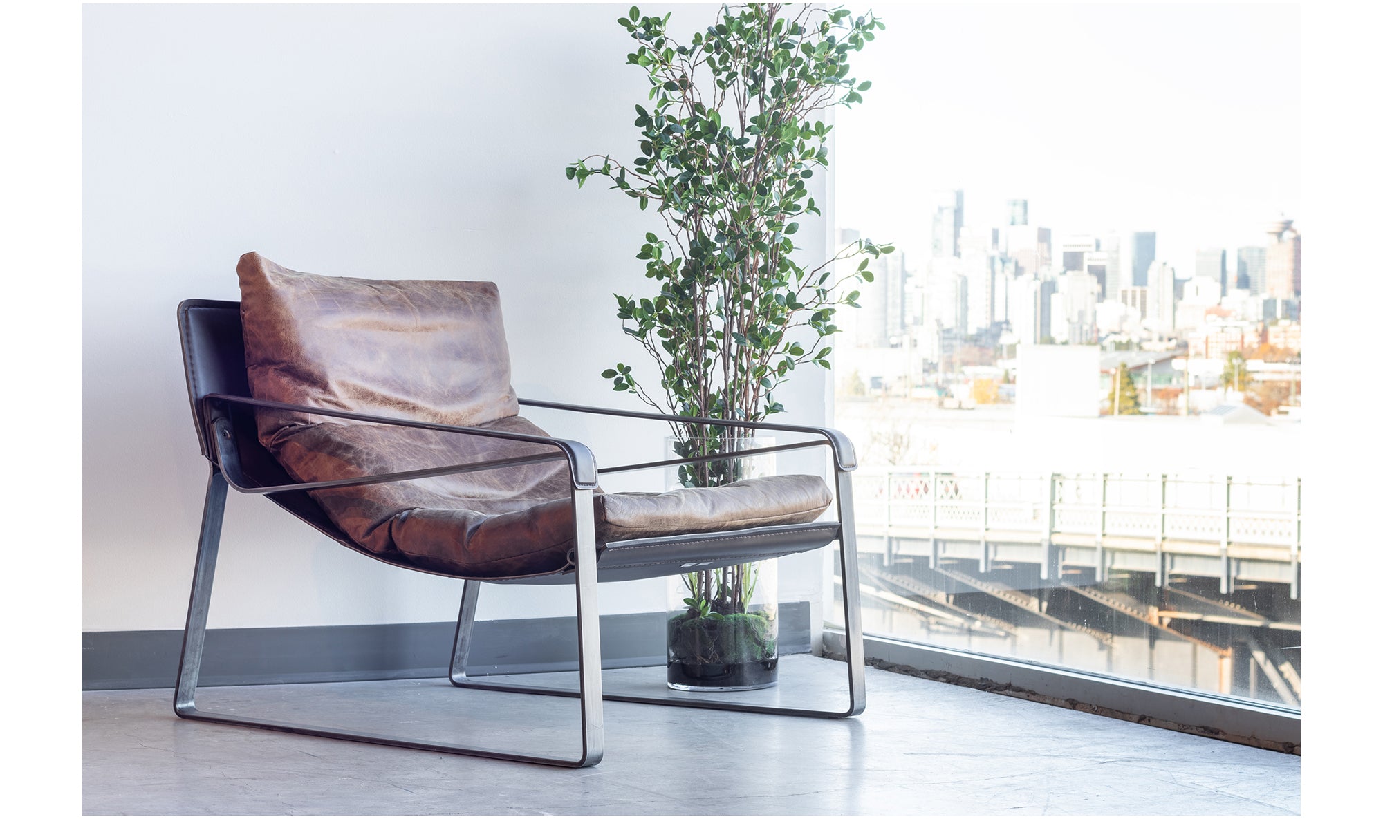 Connor Club Chair Open Road Brown Leather