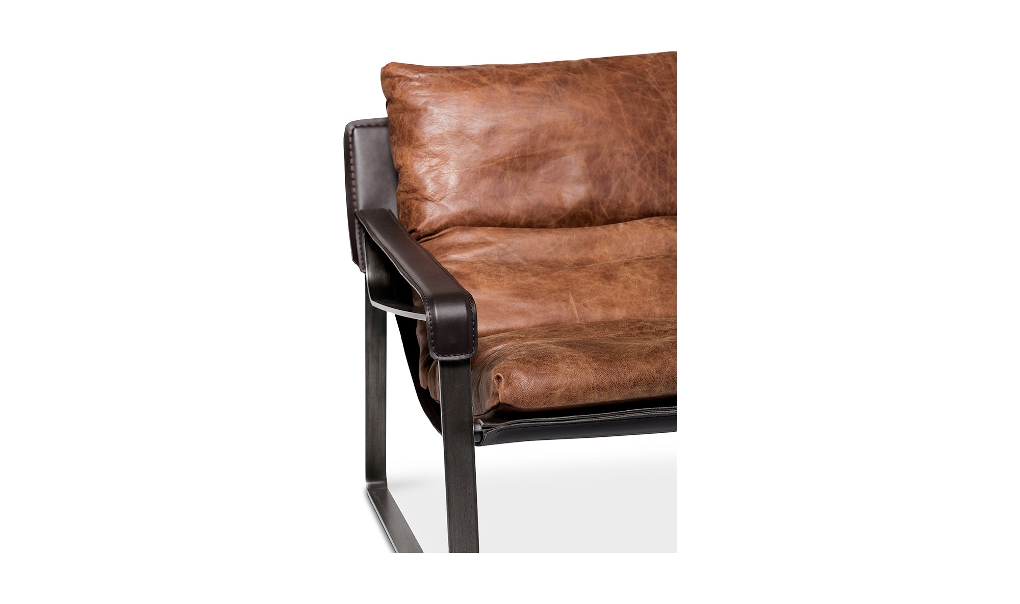 Connor Club Chair Open Road Brown Leather
