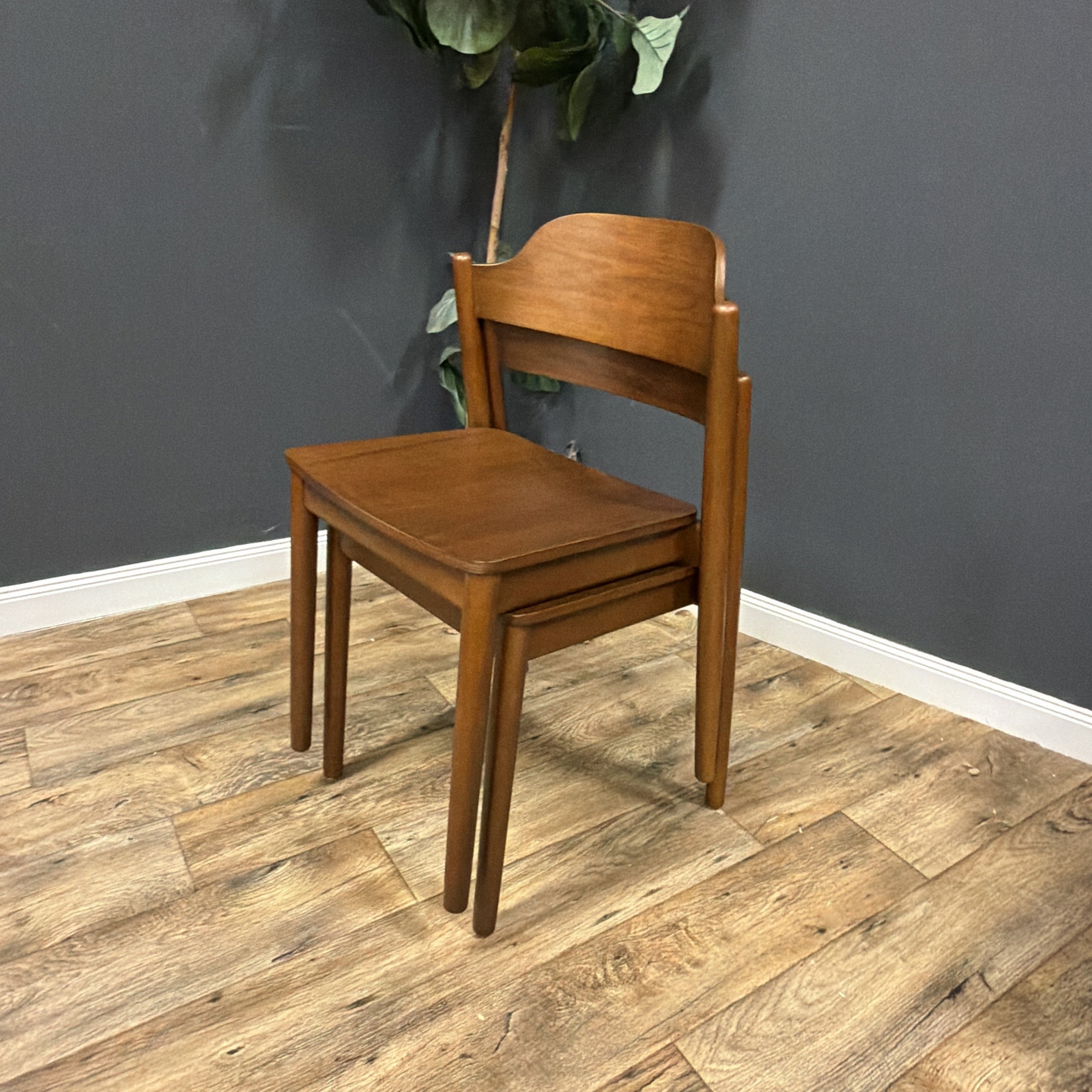 Article Sylvo Stackable Dining Chair - Walnut set of 12