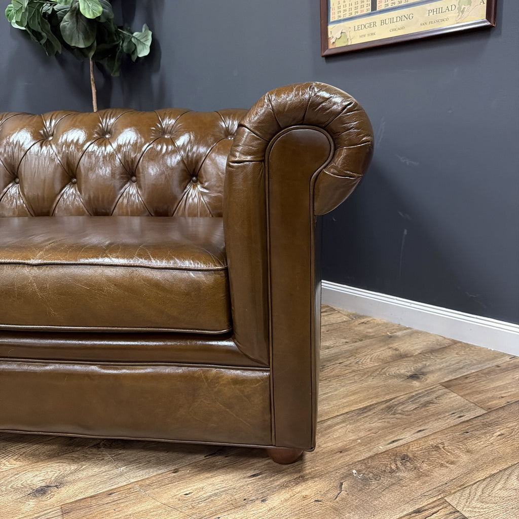 Pottery Barn Chesterfield Leather Sofa 96" Grand Sofa