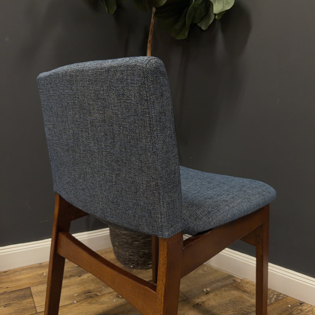Article Nosh Dining Chair - Walnut And Denim Blue - Set of 4