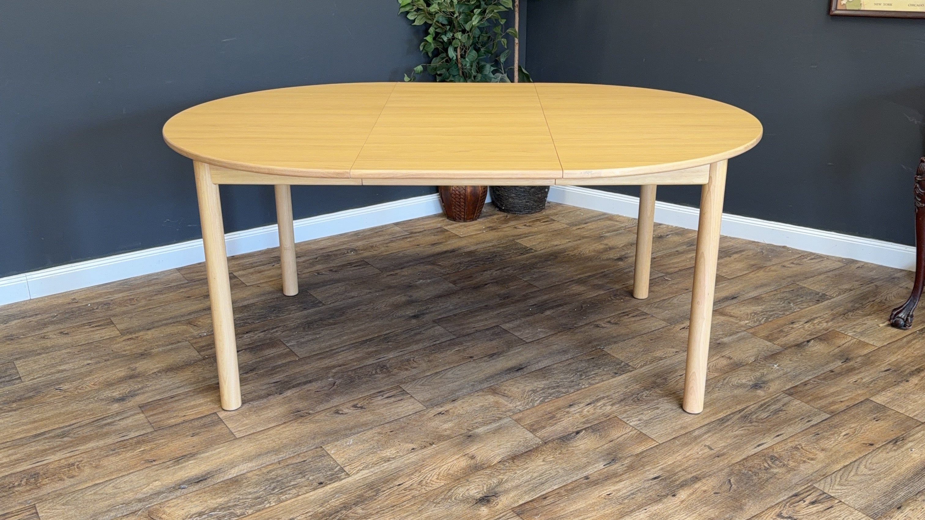 Heidi 48" - 67.75" Extendable Round Dining Table - White Oak (Article)