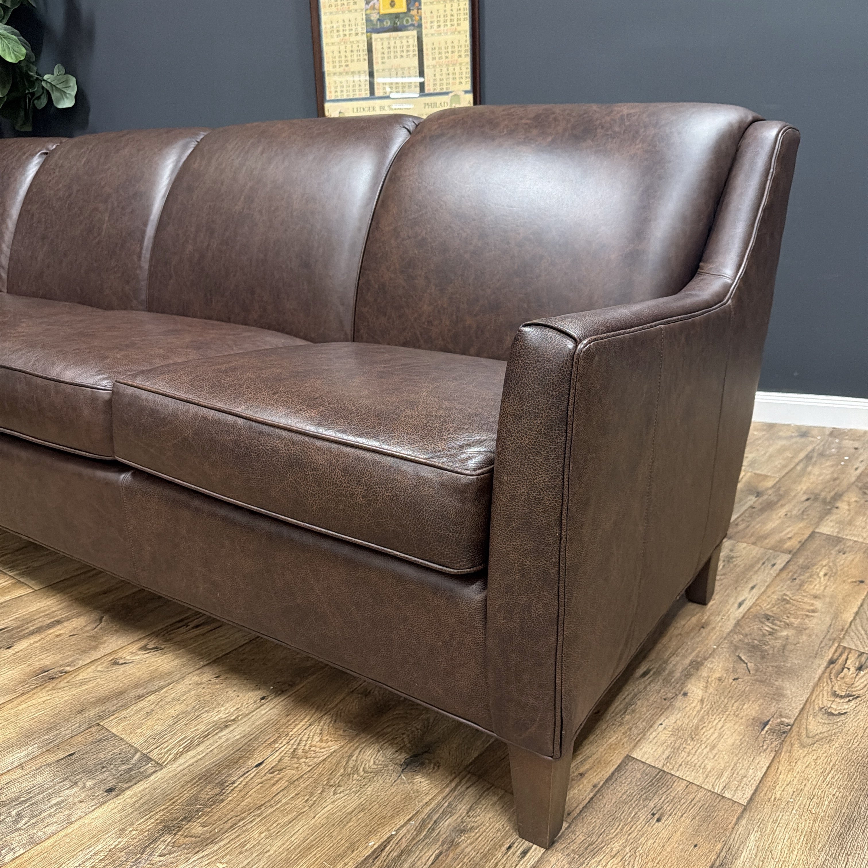 Smith Brothers SB270 Custom Leather Sectional Sofa