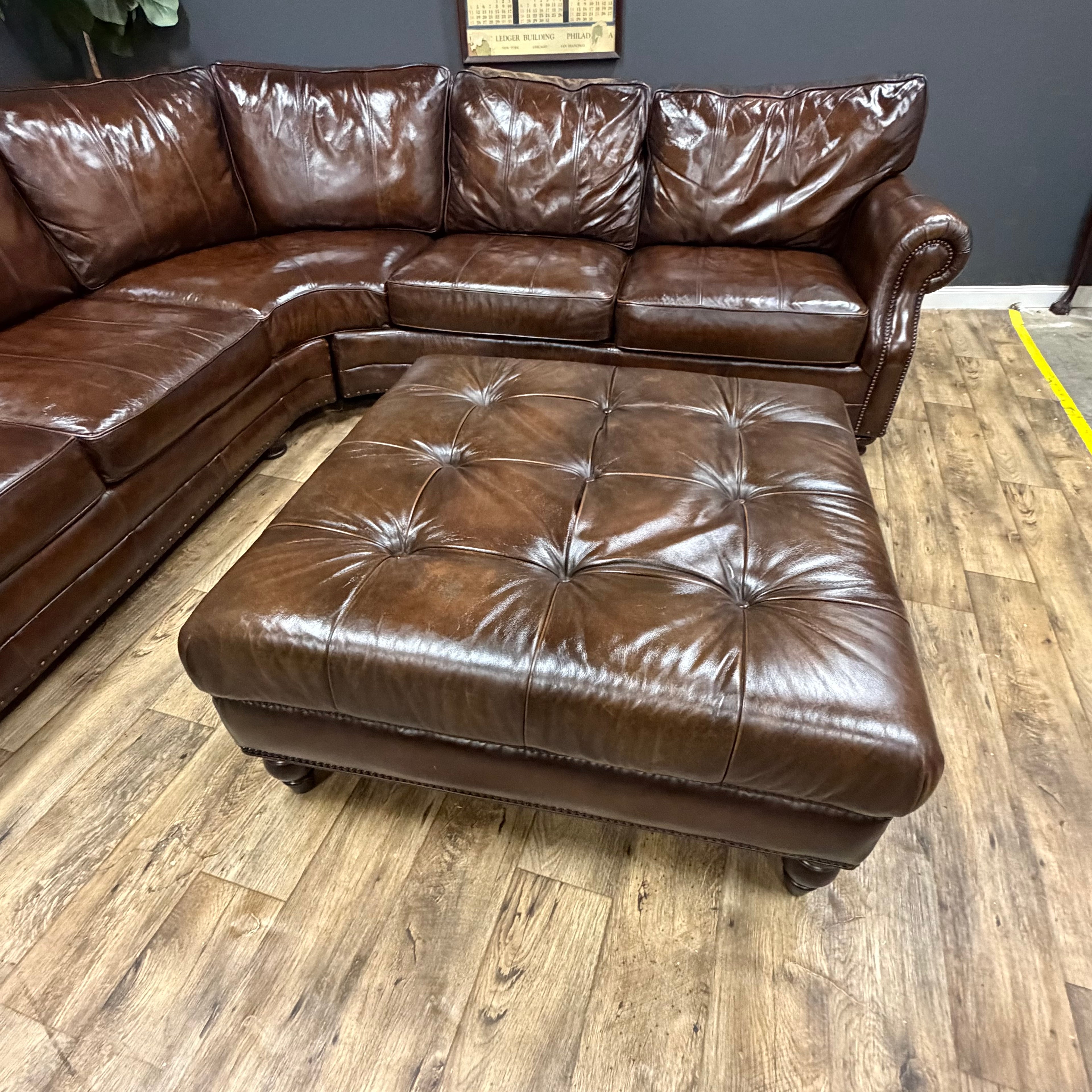Bernhardt Leather Sectional Sofa