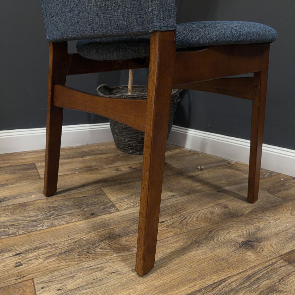 Article Nosh Dining Chair - Walnut And Denim Blue - Set of 4