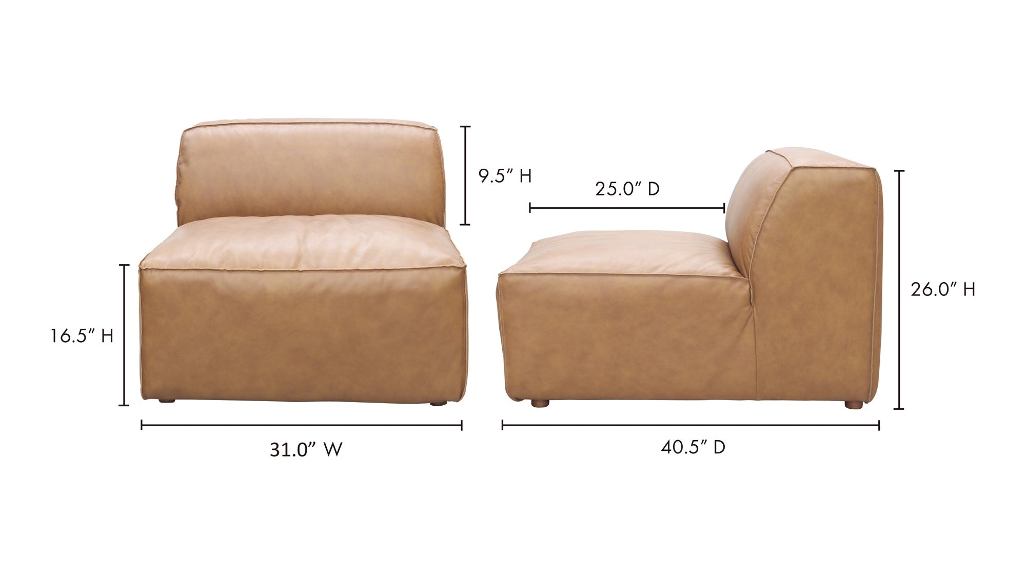 Moe’s Home Form Slipper Chair Sonoran
