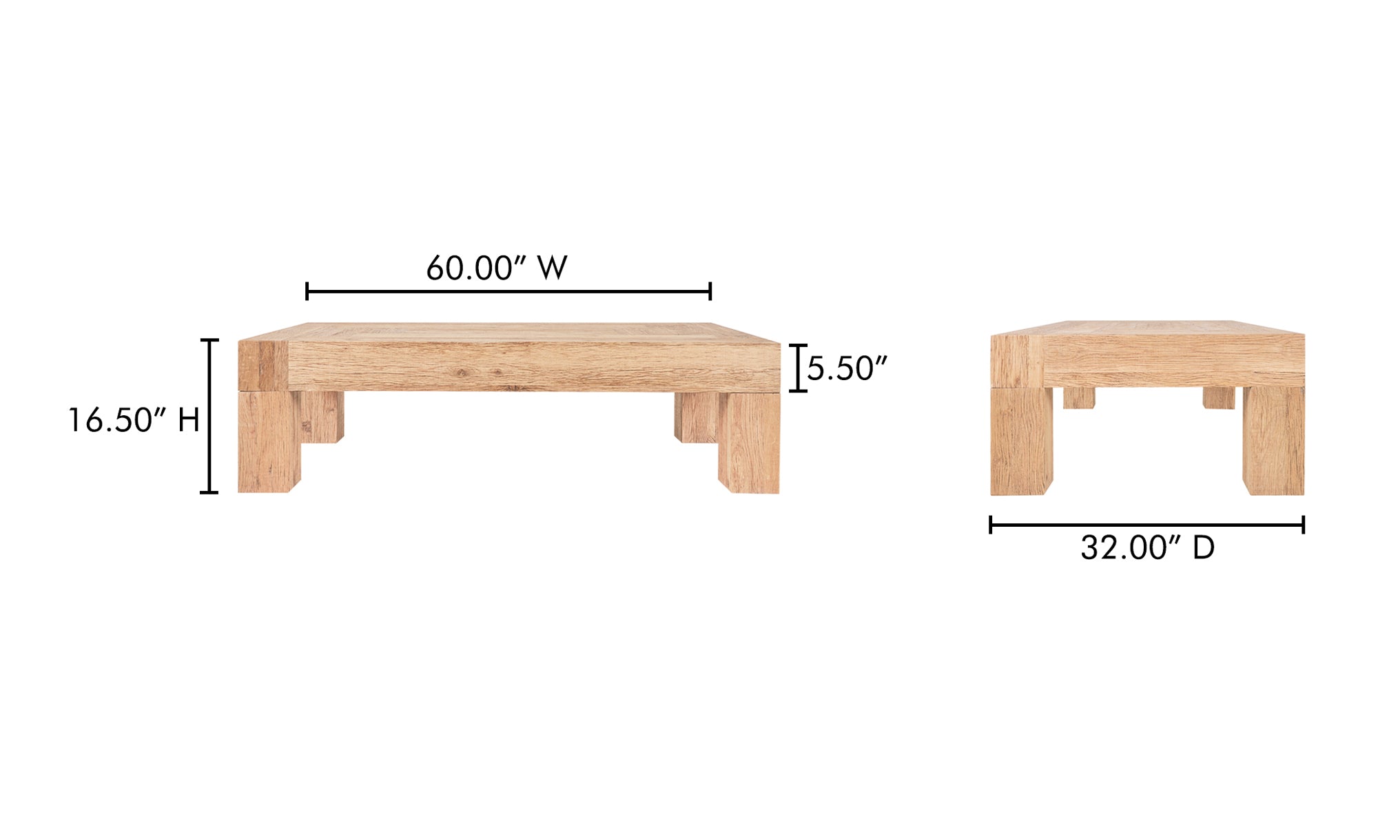 Evander Coffee Table Rectangle Aged Oak