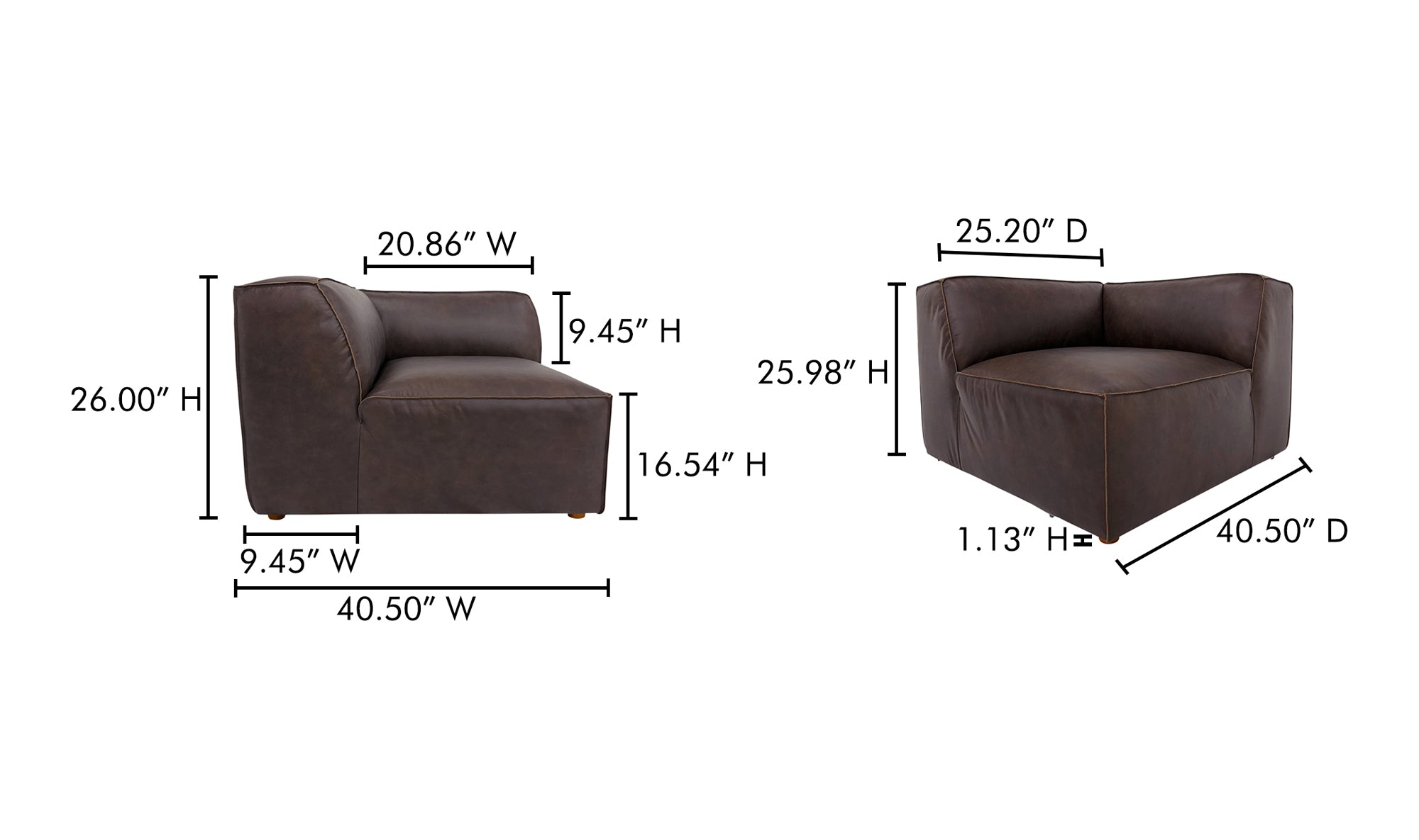 Moe’s Home Form Corner Chair