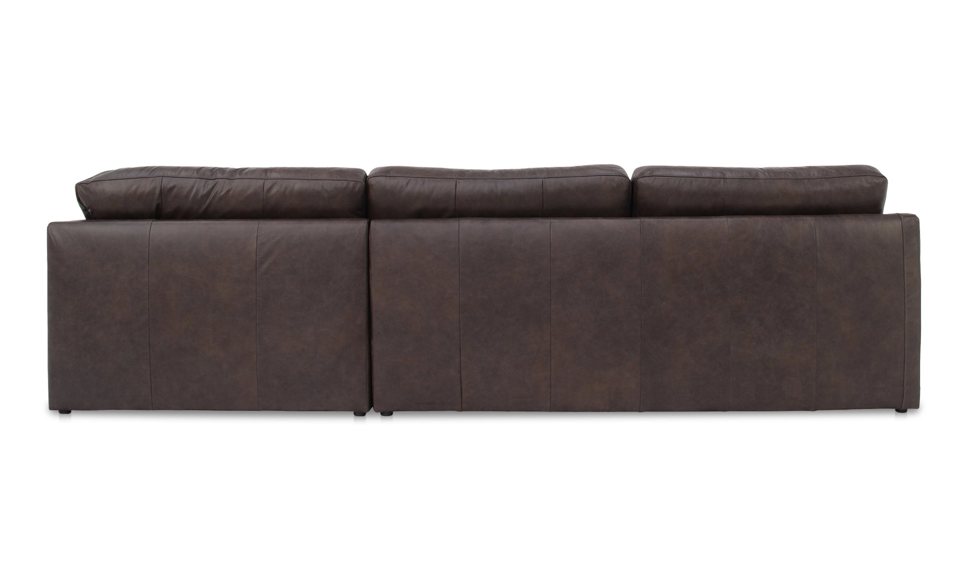 Thurlow 3 Piece Right Modular Sectional Espresso Brown Leather