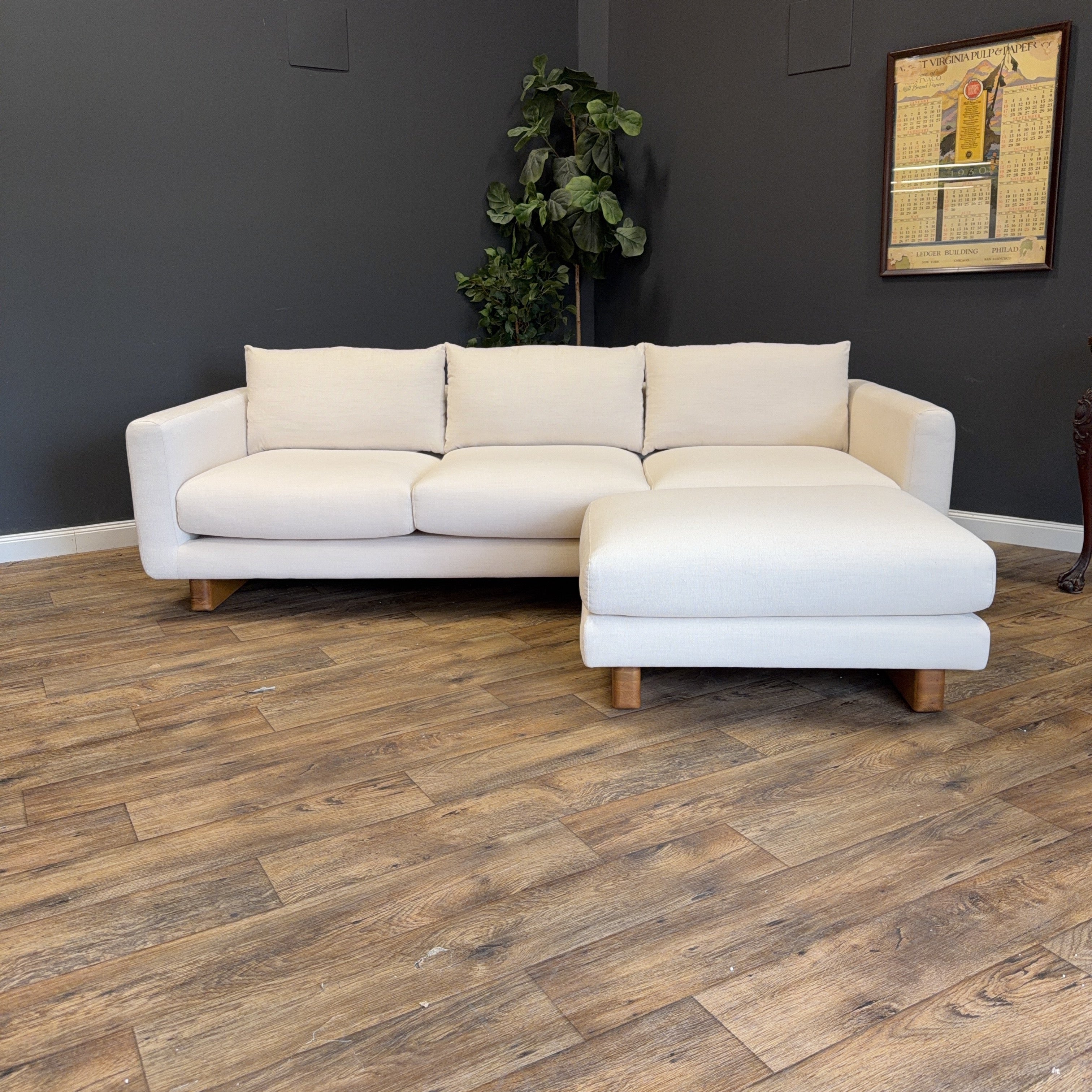 Kalok 92” Sofa — Buckler Ivory (Article)