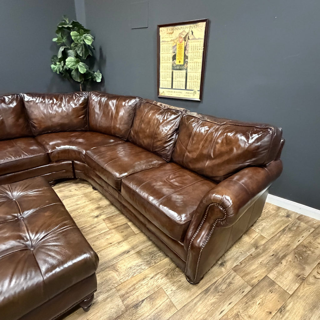 Bernhardt Leather Sectional Sofa
