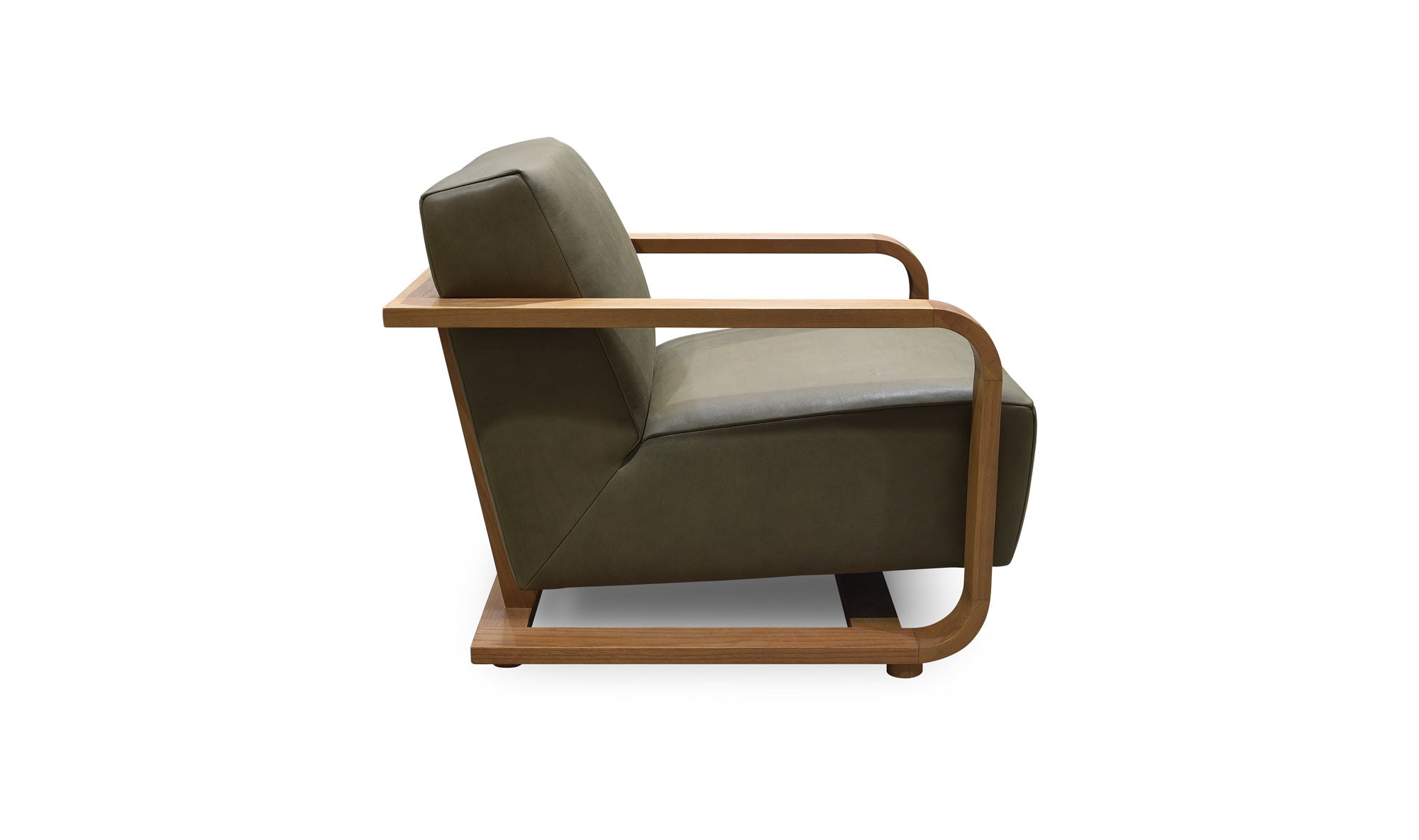 Eckersley Lounge Chair Olive Leather