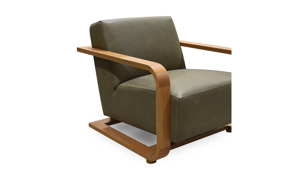 Eckersley Lounge Chair Olive Leather