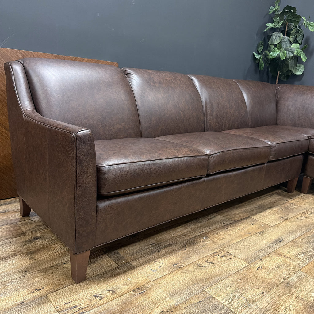 Smith Brothers SB270 Custom Leather Sectional Sofa