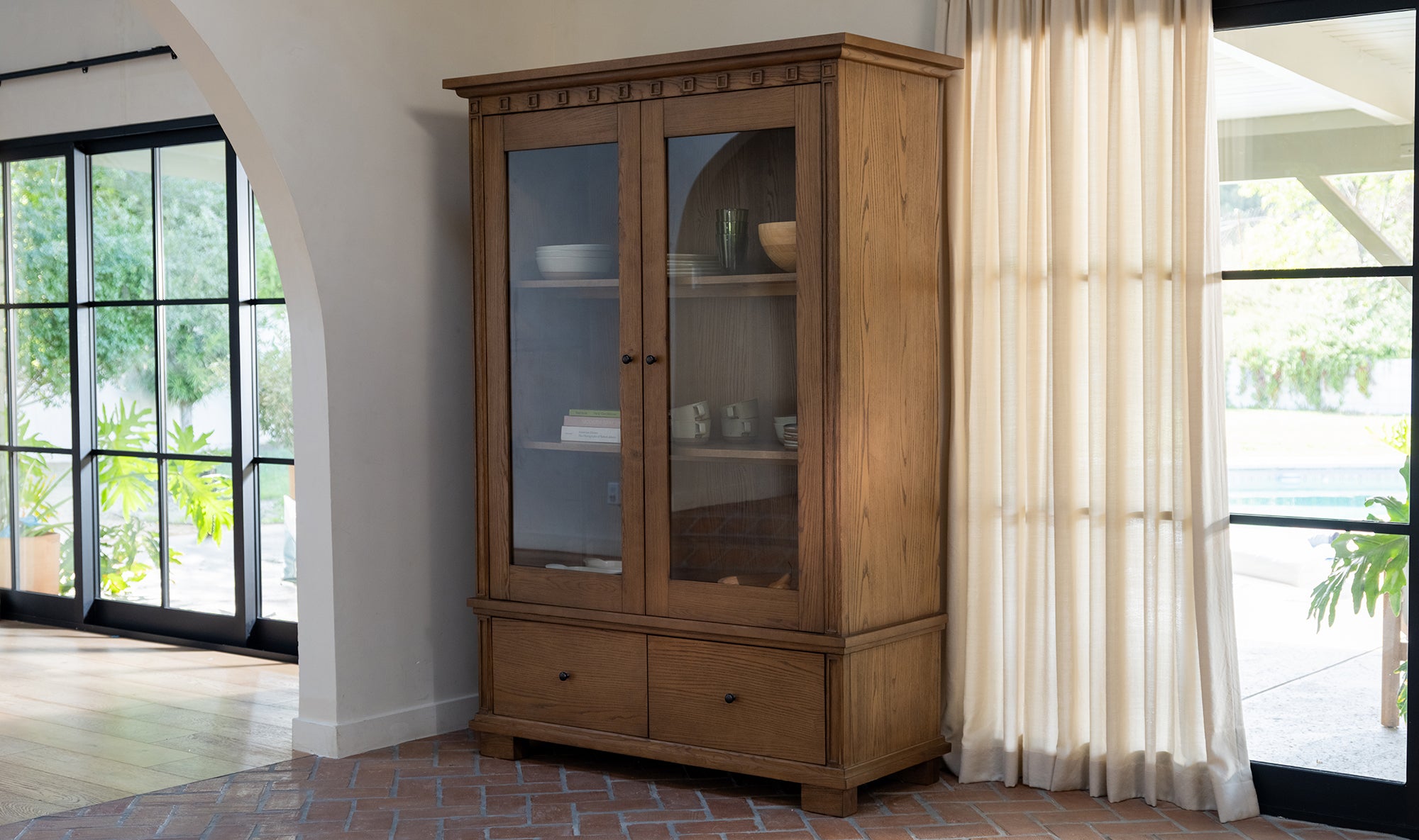 Lillian Tall Cabinet Brown