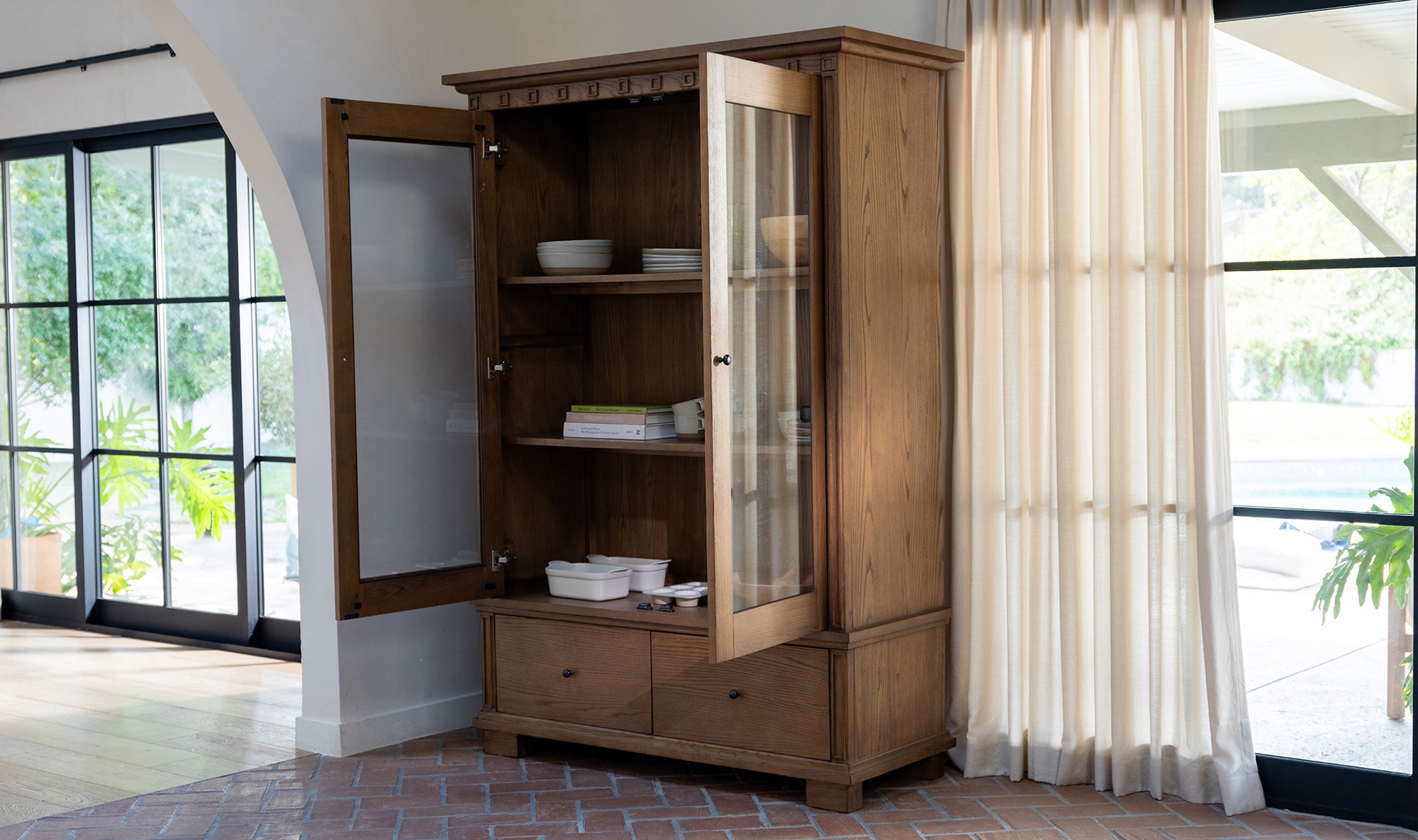 Lillian Tall Cabinet Brown