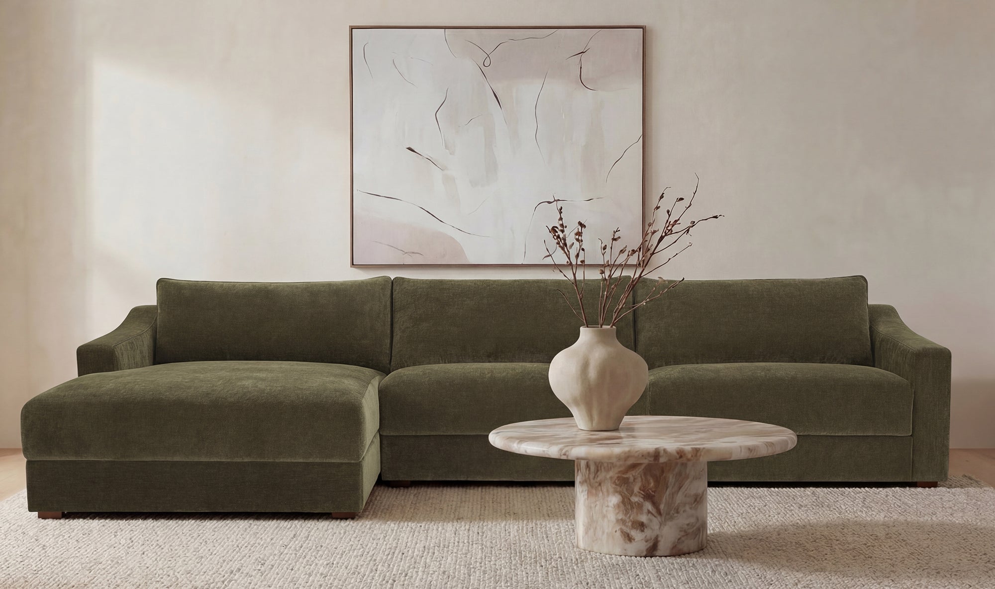 Farrow Sectional Cedar Green Left