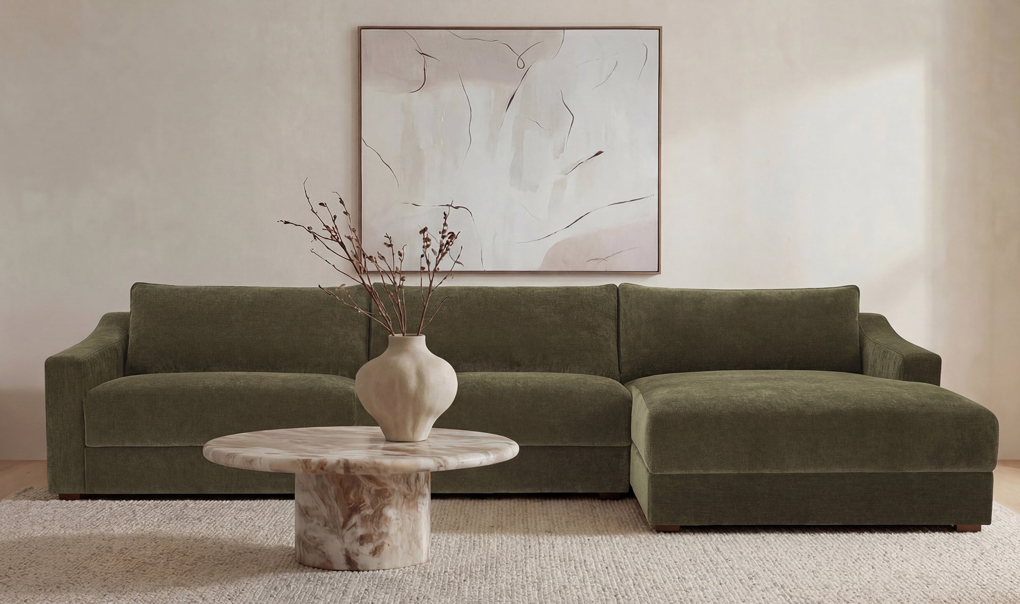 Farrow Sectional Cedar Green Right