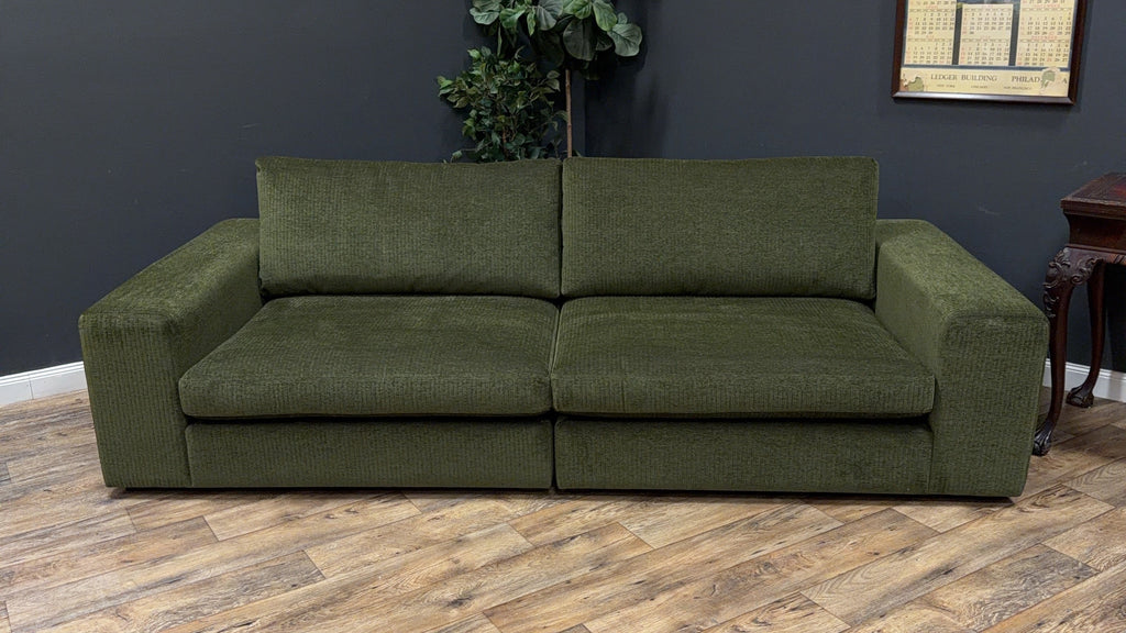 Beta 98" Modular Sofa - Cypress Green (Article)
