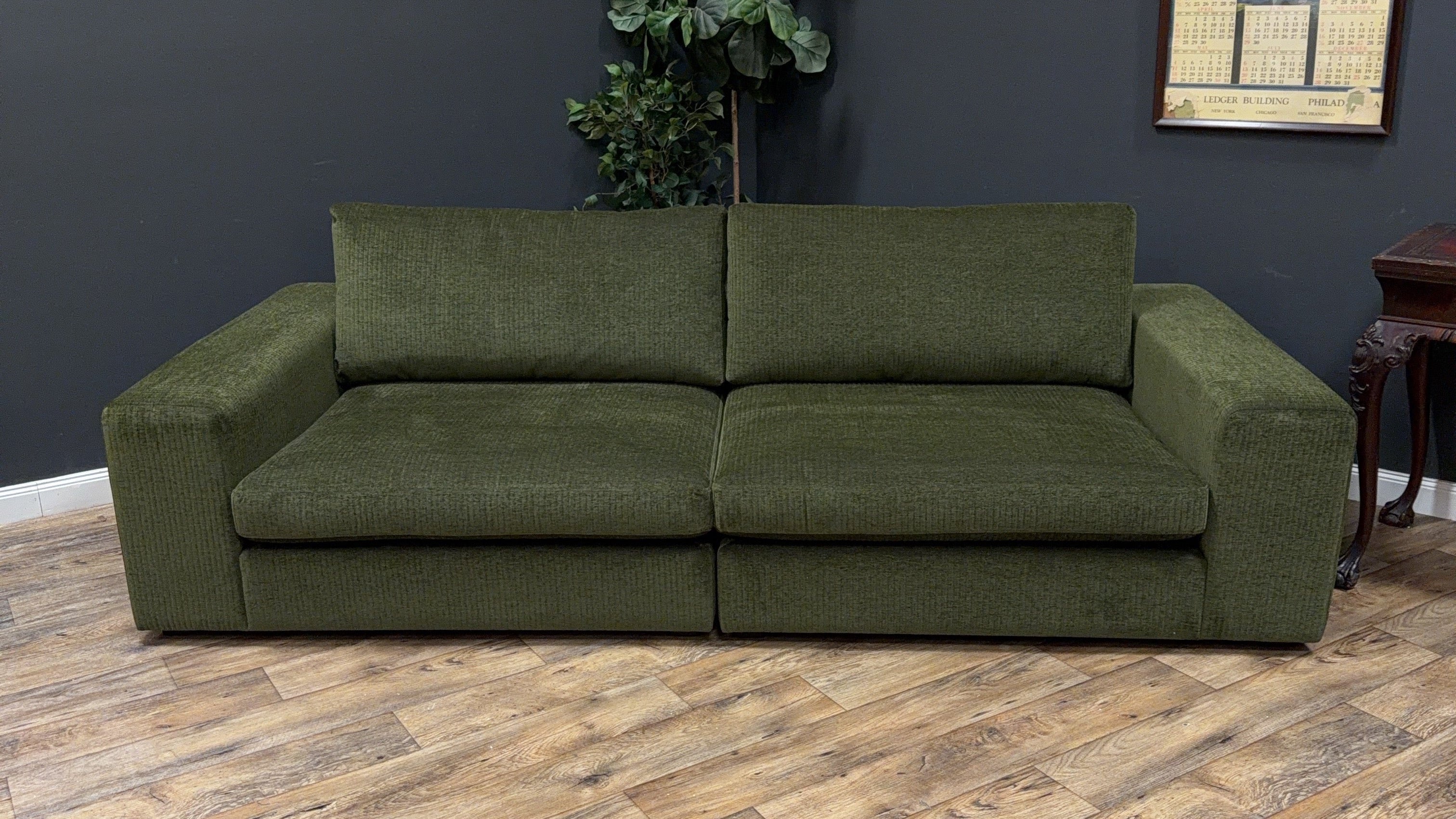 Beta 98" Modular Sofa - Cypress Green (Article)