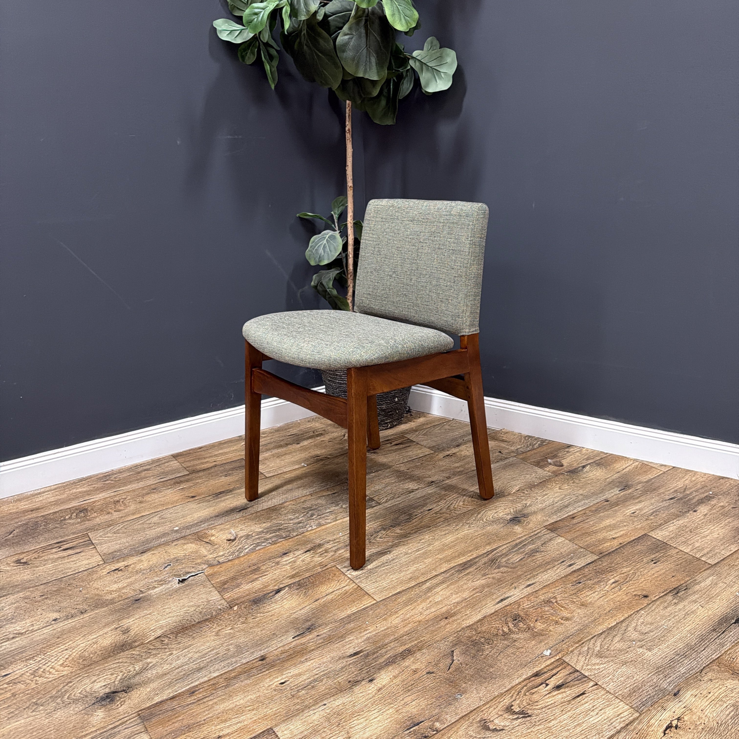Article Nosh Dining Chair - Walnut And Hemlock Green - set of 8
