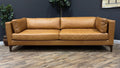 Poly & Bark Argan Leather Sofa — Cognac Tan
